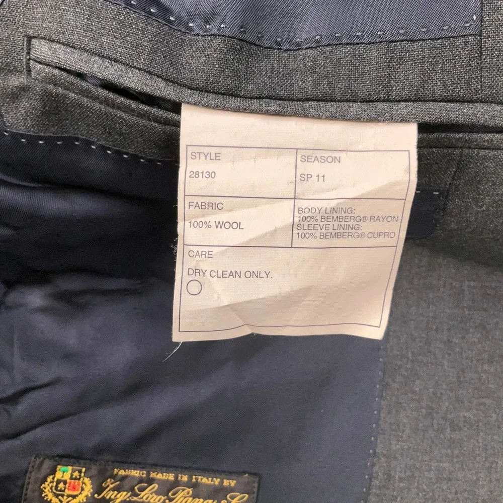 J. Crew Ludlow Blazer Men 36R Gray Loro Piana ‎ Italian Wool Super 120s Jacket